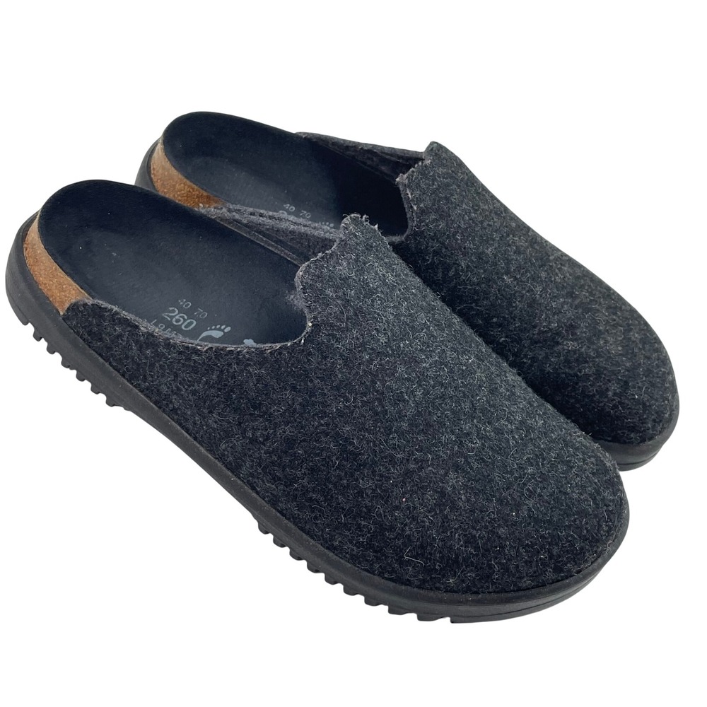 Betula by Birkenstock Filz Felt Wool Slip-On Clog Grey Mules M 7 W 9 L9 M7 EU 40